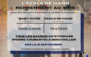 Reprise Baby Hand & École de Hand